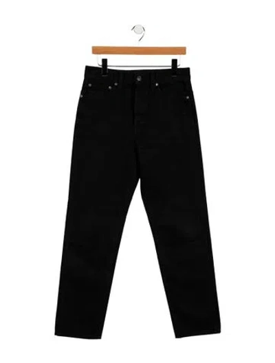 Pre-owned Khaite High-rise Straight Leg Jeans In Black