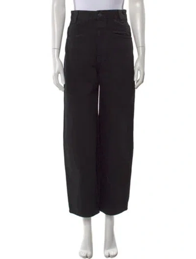 Pre-owned Khaite High-rise Straight Leg Jeans In Black