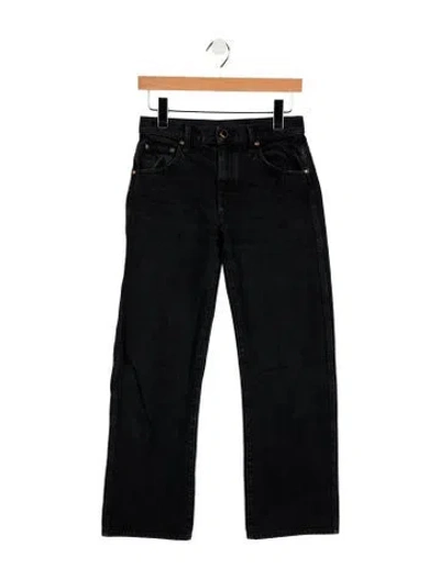 Pre-owned Khaite High-rise Straight Leg Jeans In Black