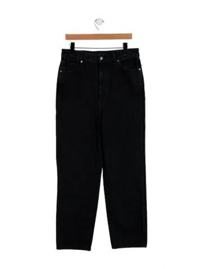 Pre-owned Khaite High-rise Straight Leg Jeans In Black