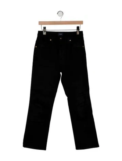 Pre-owned Khaite High-rise Straight Leg Jeans In Black