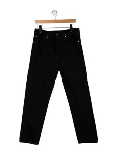 Pre-owned Khaite High-rise Straight Leg Jeans In Black