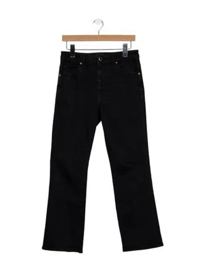 Pre-owned Khaite High-rise Straight Leg Jeans In Black