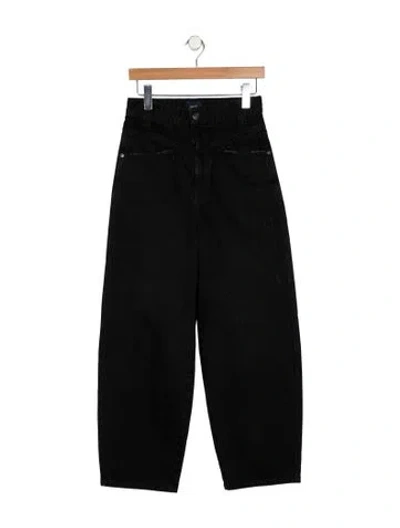 Pre-owned Khaite High-rise Straight Leg Jeans In Black