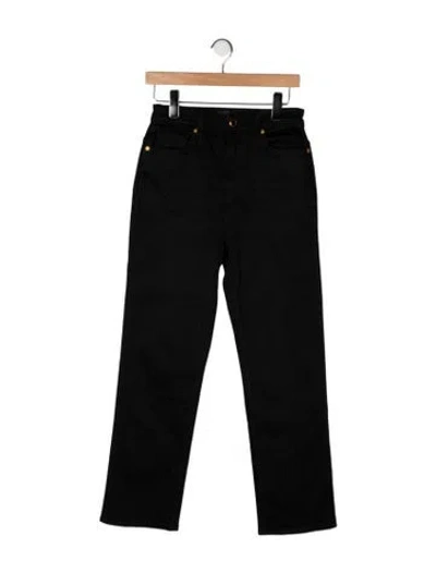Pre-owned Khaite High-rise Straight Leg Jeans In Black