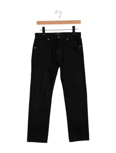 Pre-owned Khaite High-rise Straight Leg Jeans In Black