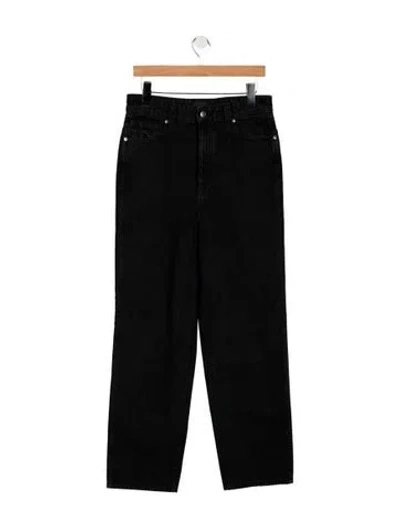 Pre-owned Khaite High-rise Straight Leg Jeans In Black