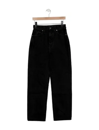 Pre-owned Khaite High-rise Straight Leg Jeans In Black