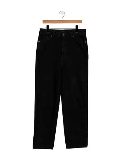 Pre-owned Khaite High-rise Straight Leg Jeans In Black