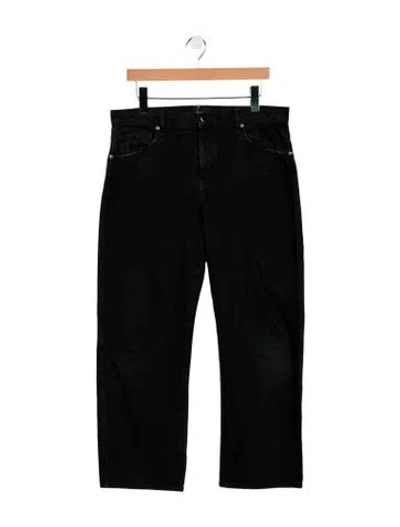 Pre-owned Khaite High-rise Straight Leg Jeans In Black