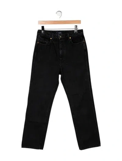 Pre-owned Khaite High-rise Straight Leg Jeans In Black