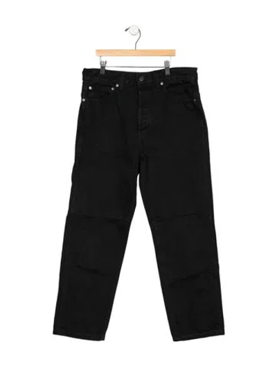 Pre-owned Khaite High-rise Straight Leg Jeans In Black