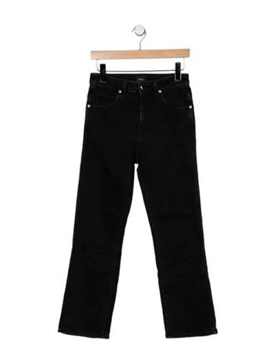Pre-owned Khaite High-rise Straight Leg Jeans In Black