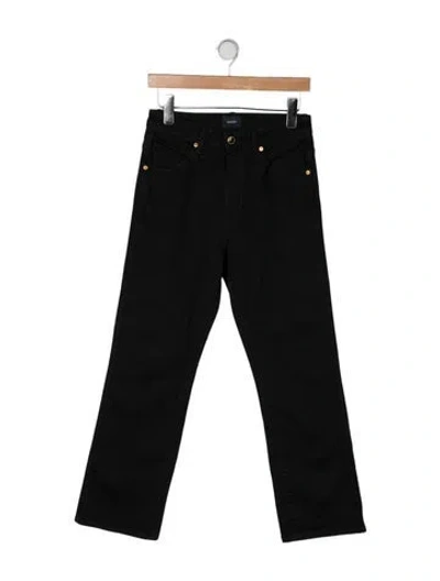 Pre-owned Khaite High-rise Straight Leg Jeans In Black