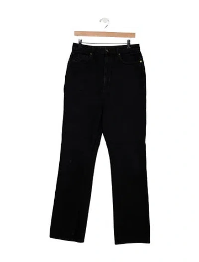 Pre-owned Khaite High-rise Straight Leg Jeans In Black