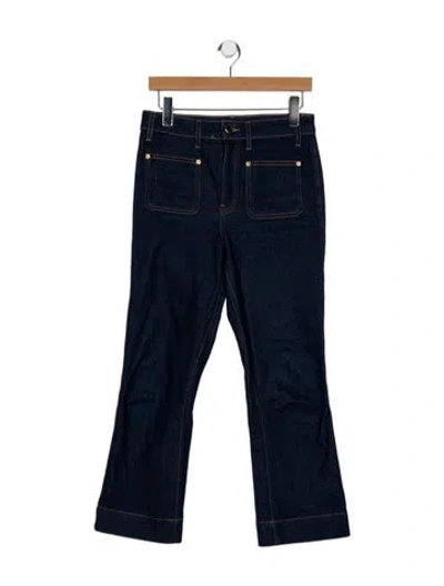 Pre-owned Khaite High-rise Straight Leg Jeans In Blue