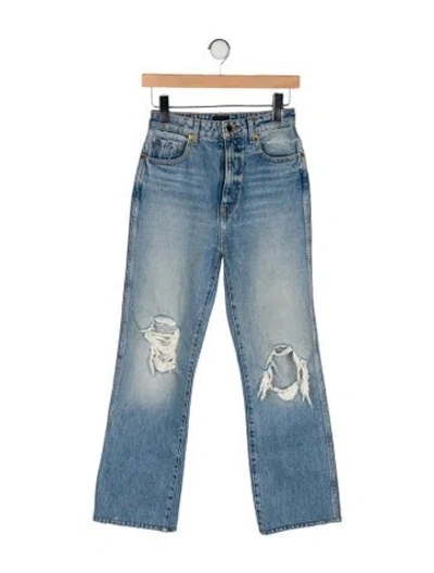 Pre-owned Khaite High-rise Straight Leg Jeans In Blue