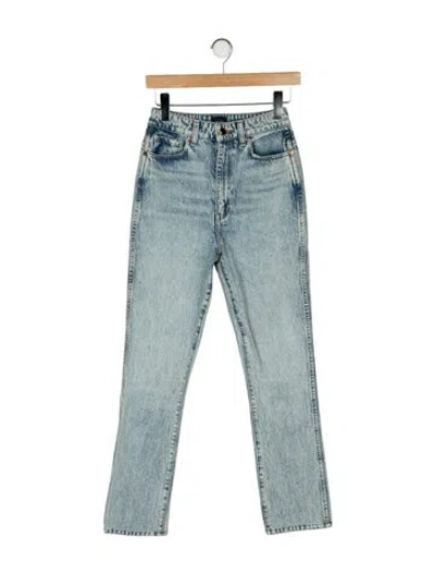 Pre-owned Khaite High-rise Straight Leg Jeans In Blue