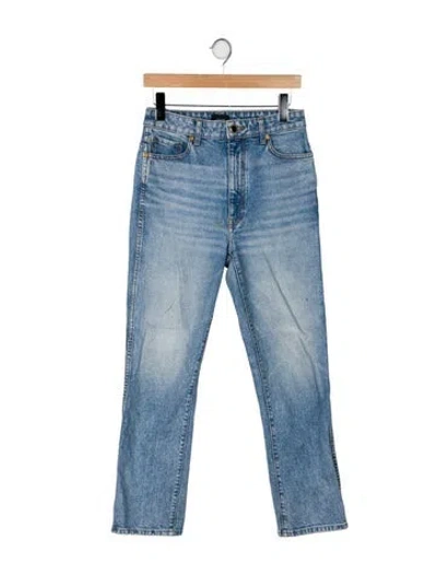 Pre-owned Khaite High-rise Straight Leg Jeans In Blue