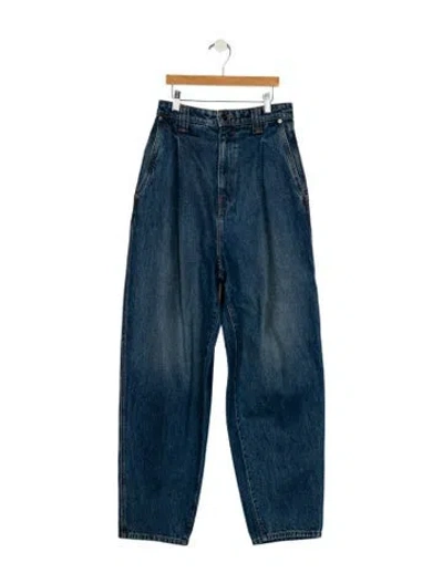 Pre-owned Khaite High-rise Straight Leg Jeans In Blue