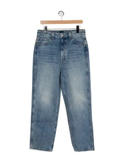 Pre-owned Khaite High-rise Straight Leg Jeans In Blue
