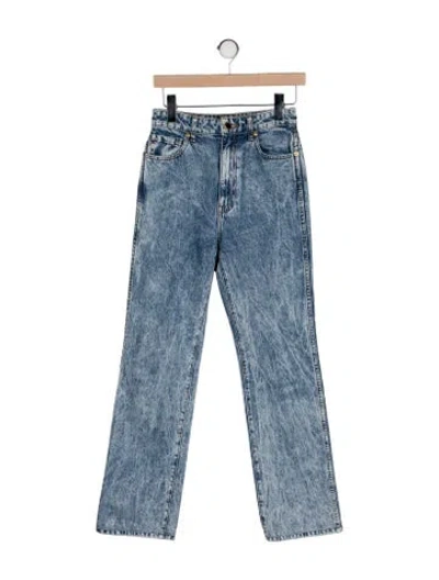 Pre-owned Khaite High-rise Straight Leg Jeans In Blue