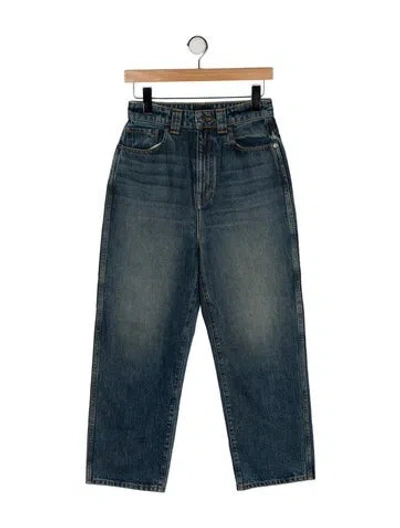 Pre-owned Khaite High-rise Straight Leg Jeans In Blue
