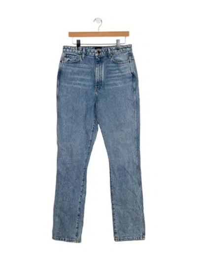 Pre-owned Khaite High-rise Straight Leg Jeans In Blue