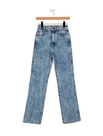 Pre-owned Khaite High-rise Straight Leg Jeans In Blue