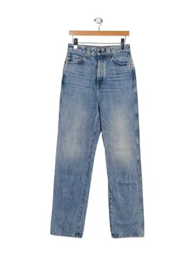 Pre-owned Khaite High-rise Straight Leg Jeans In Blue