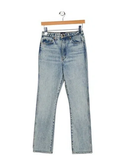 Pre-owned Khaite High-rise Straight Leg Jeans In Blue