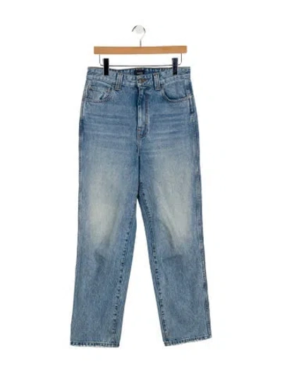 Pre-owned Khaite High-rise Straight Leg Jeans In Blue