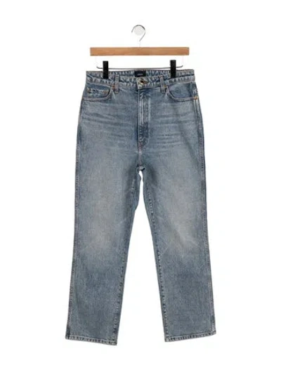 Pre-owned Khaite High-rise Straight Leg Jeans In Blue