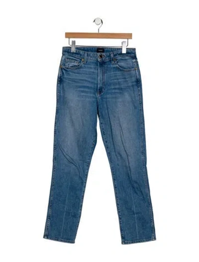 Pre-owned Khaite High-rise Straight Leg Jeans In Blue