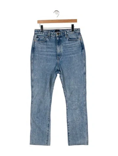 Pre-owned Khaite High-rise Straight Leg Jeans In Blue