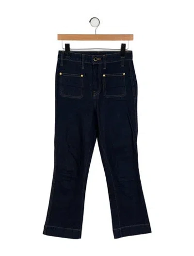 Pre-owned Khaite High-rise Straight Leg Jeans In Blue