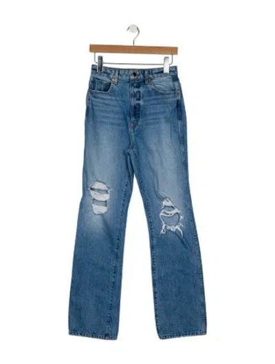 Pre-owned Khaite High-rise Straight Leg Jeans In Blue