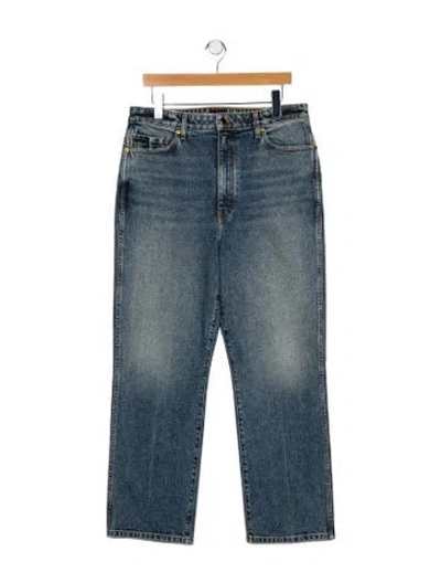 Pre-owned Khaite High-rise Straight Leg Jeans In Blue