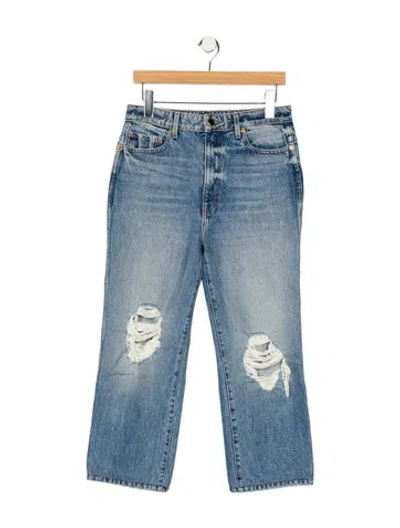 Pre-owned Khaite High-rise Straight Leg Jeans In Blue