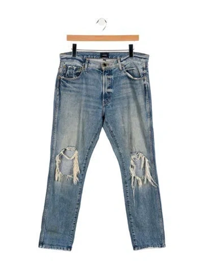 Pre-owned Khaite High-rise Straight Leg Jeans In Blue