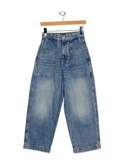 Pre-owned Khaite High-rise Straight Leg Jeans In Blue