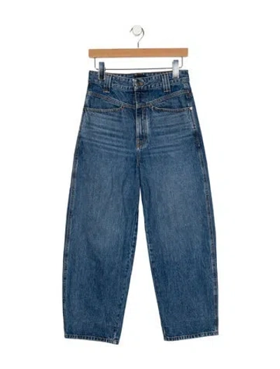 Pre-owned Khaite High-rise Straight Leg Jeans In Blue