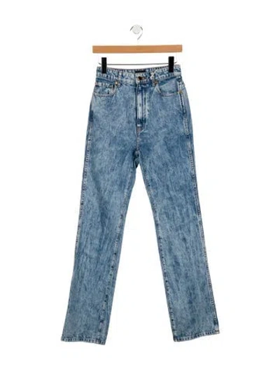 Pre-owned Khaite High-rise Straight Leg Jeans In Blue