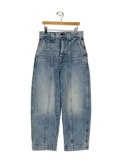 Pre-owned Khaite High-rise Straight Leg Jeans In Blue