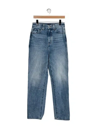Pre-owned Khaite High-rise Straight Leg Jeans In Blue
