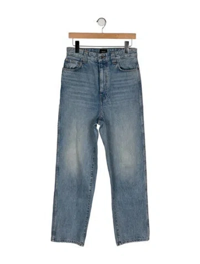 Pre-owned Khaite High-rise Straight Leg Jeans In Blue