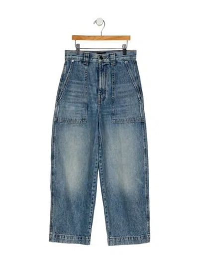 Pre-owned Khaite High-rise Straight Leg Jeans In Blue