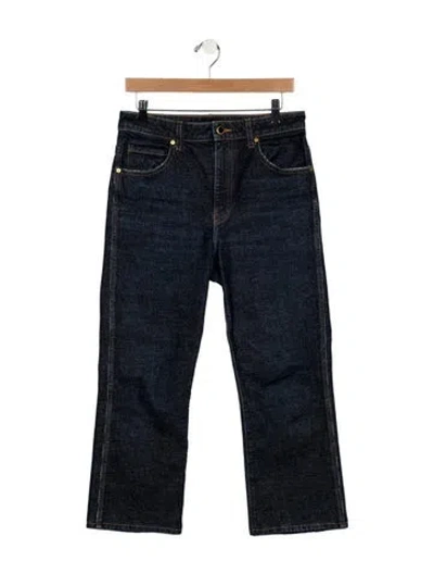 Pre-owned Khaite High-rise Straight Leg Jeans In Blue