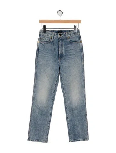 Pre-owned Khaite High-rise Straight Leg Jeans In Blue