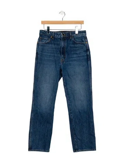 Pre-owned Khaite High-rise Straight Leg Jeans In Blue